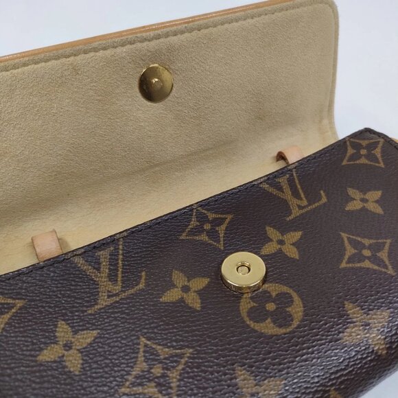 Louis Vuitton LV Shoulder Bag Pochette Twin PM Brown Monogram 490-022225 - Picture 11 of 16